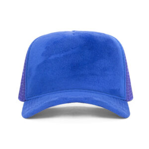 Boné trucker premium de suede e tela - Imagem